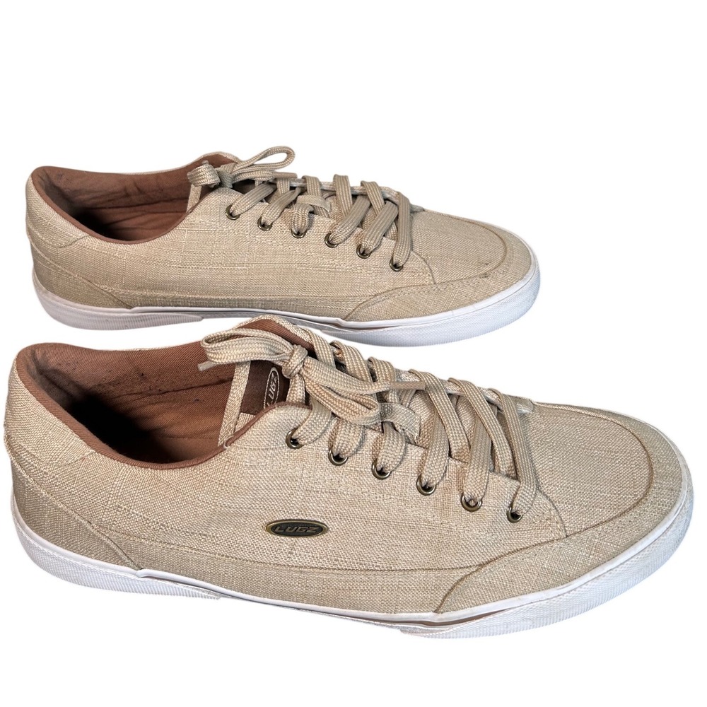 Lugz Stayer Canvas Mens Tan Low Top Sneakers Size 13 Skater Streetwear Classic - Picture 4 of 8